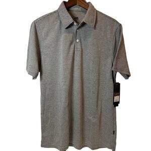 Lee Men's Stripe Polo Shirt with Collar Blue Denim Size Large